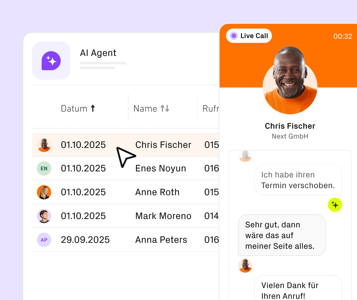 Call-Summary mit automatisch extrahierten Feldern